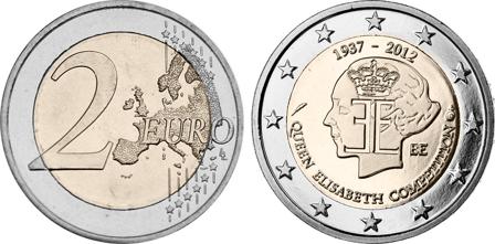 Belgien 2012 - 75 år for dronning Elisabeth-konkurrencen - 2 euro mønt