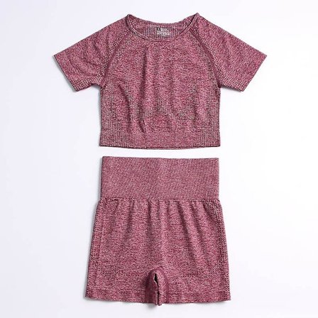 2-delat set Kvinnor Träningskläder Gym Set Fitness Sportkläder Crop Top Sports BH Sömlösa Leggings Active Wear Outfit Kostym C