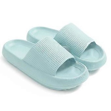 Bløde hjemmesko til kvinder og mænd, komfortable og åndbare hjemmesko til hjemmet og badeværelset (3839 Lyseblå)