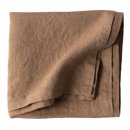 Tell me more Bordduk i lin 145x145 cm, hazelnut