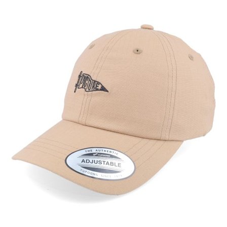Picture - Beige unconstructed Keps - Paxston Soft B Dark Stone Dad Cap @ Hatstore