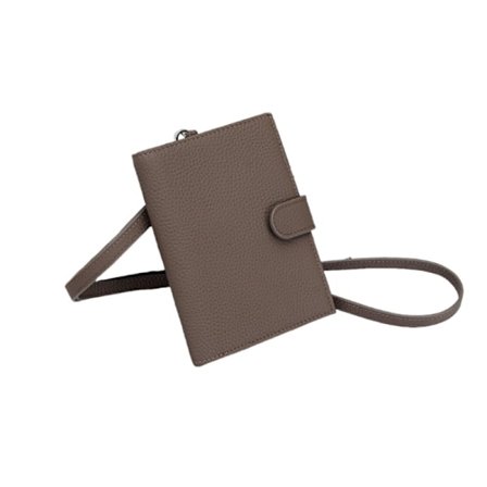 Nahkainen kaula-lompakko passinpidikkeellä ja RFID-suojauksella Khaki