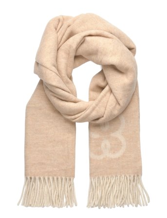 Filippa K Monogram Scarf - Beige - ONE SIZE