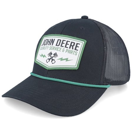 John Deere - Negro trucker Gorra - Twill Mesh Back Black Trucker @ Hatstore