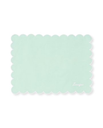Lexington Scallop vokSengesett lin/bomull bordtablett, grønn