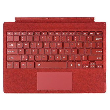 1089D Yhteensopiva Microsoft Surface Pro 7+ / 7 / 6 / 5 / 4 / 3 kanssa, värikäs taustavalaistu Bluetooth-näppäimistö kosketuslevyllä