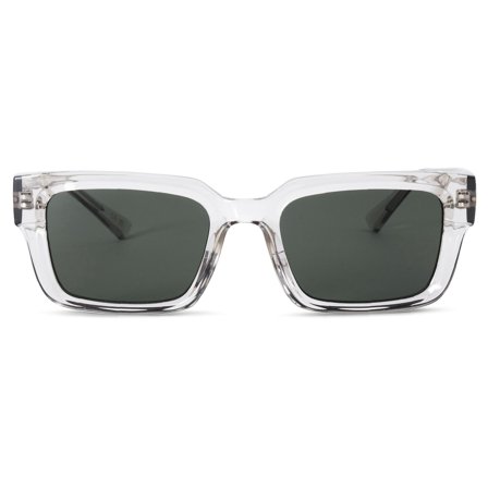 MessyWeekend | Gafas de sol en transparente y verde LOUIE para hombres - Gafas de sol cuadradas