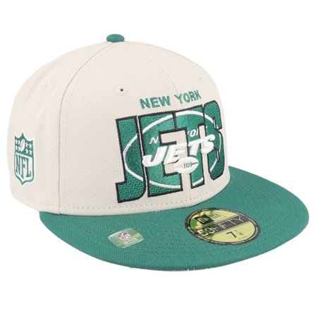 New Era - NFL Beige fitted Cap - New York Jets NFL 23 Draft 59FIFTY Stone/Green Fitted @ Hatstore