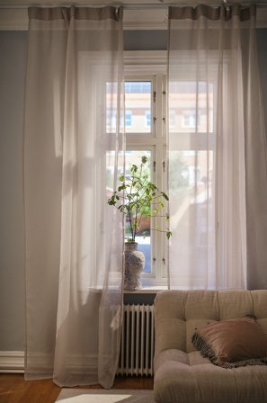 Jotex - Voilegardin 2-pakke Beige - ALBA - Kjøp Multifunksjonsgardiner hos Jotex