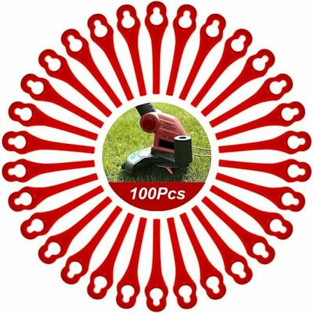 100 kpl:n pakkaus muovisia varaosia Florabest LIDL FRTA 20 A1, FAT 18B3, FRT18A reunanleikkuriin