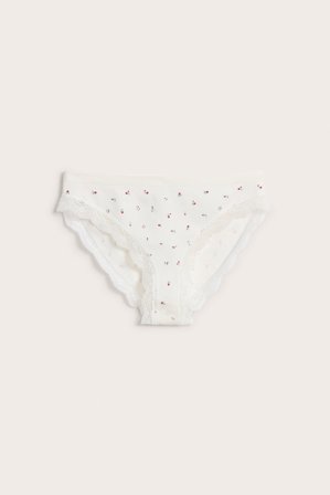 Kappahl | Brieftrosa seamless med spets | Vit