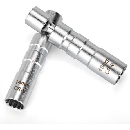 2 stk. Tændrørsnøgle 14mm/16mm Svingbar Tændrørsnøgle DXGHC
