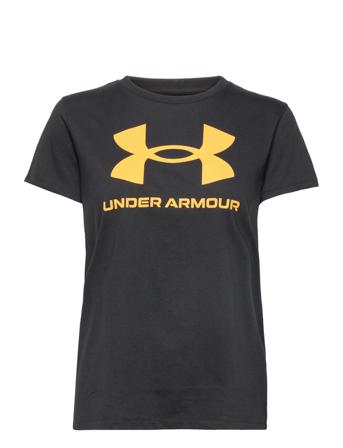 Ua Sportstyle Logo Ss T-shirt Top Sort Under Armour