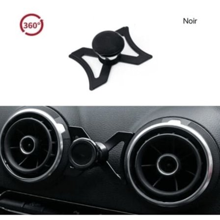 Magnetisk biltelefonholder til Audi A3 S3 RS3 8V biltelefonbeslag til smartphone GPS, 360 graders justerbar visning, Sort.ca