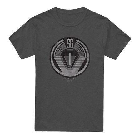 Stargate SG-1 Unisex Vuxen Team Badge T-Shirt L Kolgrå