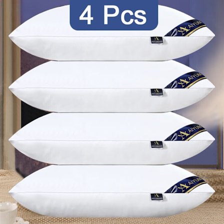 4 stk. Femstjerners hotell Stor pute Putekjerne Cervical Vertebrae Hjelp Søvn Spesiell pute 2 par Hjem Studenthybel Voksen pute Hvit G...