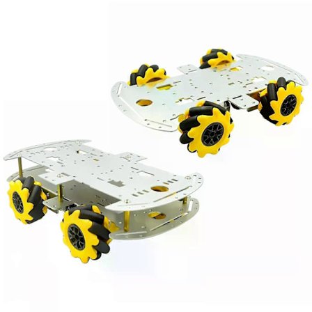 Mecanum-pyöräinen monisuuntainen robottiauton alustasarja 4 kpl TT-moottorilla Arduinoon Raspberry Pi DIY-leluosille (FMY)