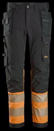 Snickers Workwear 6231 Midjebukse svart/oransje Svart/Oransje, Klær