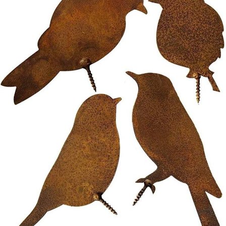 Rust fugl hagedekorasjon for utendørs høstdekorasjon utendørs, hagedekorasjon rust metallfugler G