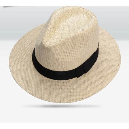 Sommer Panama hat, UV-beskyttelse, håndvævet, let og åndbar, egnet til både mænd og kvinder