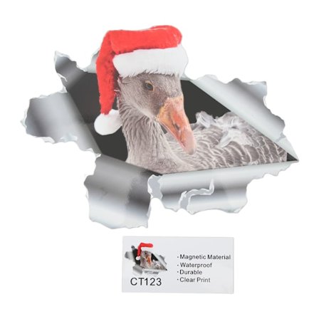 Julemagneter for kjøleskap, vanntett 3D-hulleffekt, kjøleskapsmagnetklistremerke for skap CT123