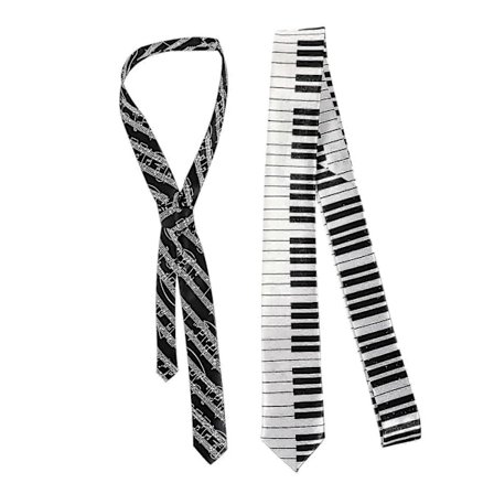 2 kpl Piano Stave -kuvioinen solmio Mukava solmio