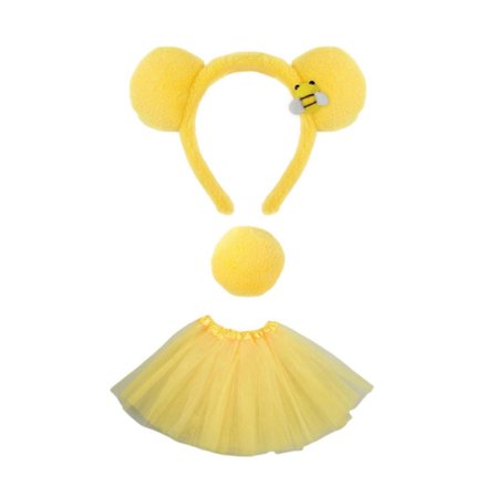 Bjørnekostymesett Ører Hale Tutu Skjørt Dyre Karneval Kostymesett Tilbehør for Barn Jenter Halloween Cosplay Rekvisitter SETA1-Perfet