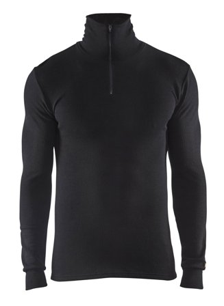 Blåkläder 489117059900XXXL Undertröja svart, halvzip 3XL, Kläder