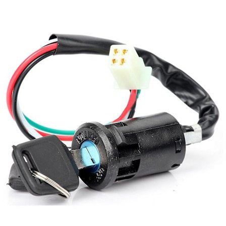 Sl Universal Bærbar Motorsykkel Gummi Tenning Bryter Start Nøkkelsett Svart1stk