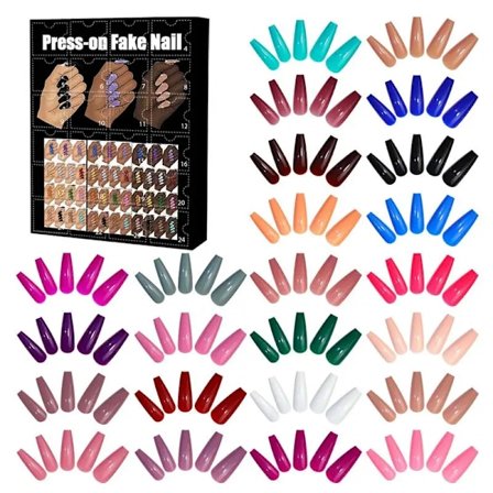 Nedtællingskalender til falske negle 24 dage Falske negle Julekalender Kreativ nedtællingskalender Multifunktionel jul