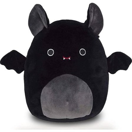 Squishmallow Flagermus Legetøj 30 cm squishmallows stort dyr plysdukke, krammedyr, ferie fødselsdag Halloween boligindretning (Sort, 30cm)-WELLNGS