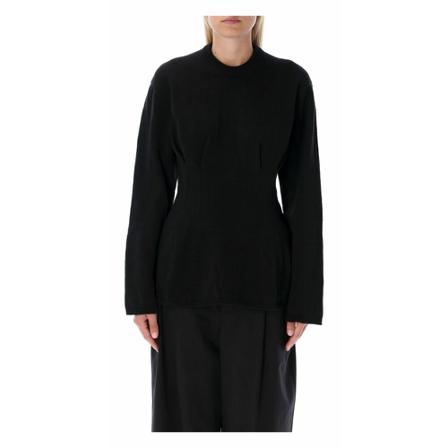 Comme des Garçons, Round-neck Knitwear Zwart, Dames, Maat:XS