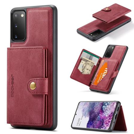 Samsung Galaxy S20 - Skal Med Kortfack Röd