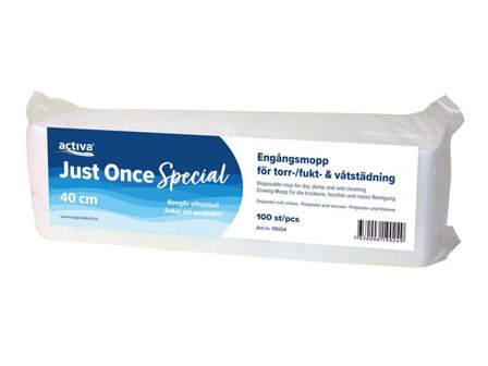 ACTIVA Engångsmopp JustOnce Special 40cm 100/fp - Lyreco - Städ och hygien - Moppar och stativ - Moppar - Engångs