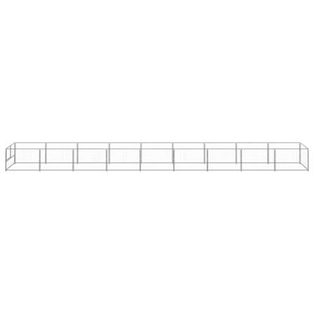Vidaxl Hundgård Silver 9 M² Stål Silver