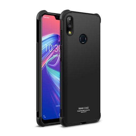 IMAK Asus ZenFone Max Pro (M2) fallsäkert skin feel skal - metallsvart