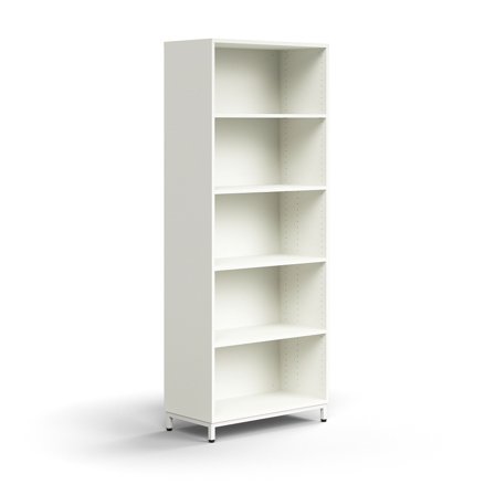 Bücherregal QBUS, 2020x800x400 mm, weiß
