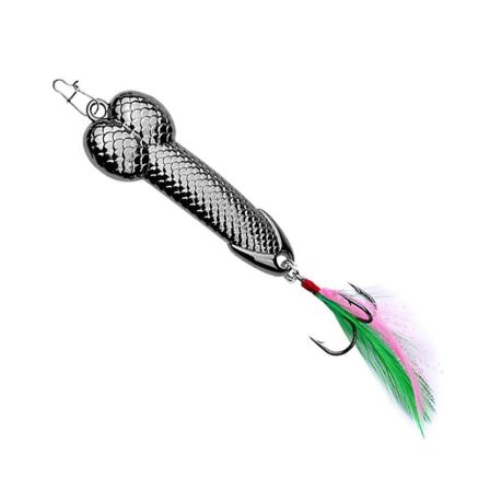 Wobble Fish Lures Spoon Lure Feather Bait Hook Fiskeutstyr Gave Til Fiskeelskere [DB] Black 3g