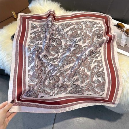 Endless Satengskjerf Bandana Paisley Burgunder