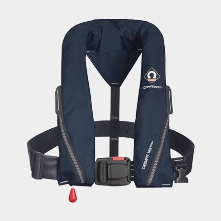 Giubbotto di salvataggio gonfiabile Crewsaver Crewfit Sport 165N Navy, automatico + cartuccia di CO2 33 grammi, Taglia unica (> 40 kg)