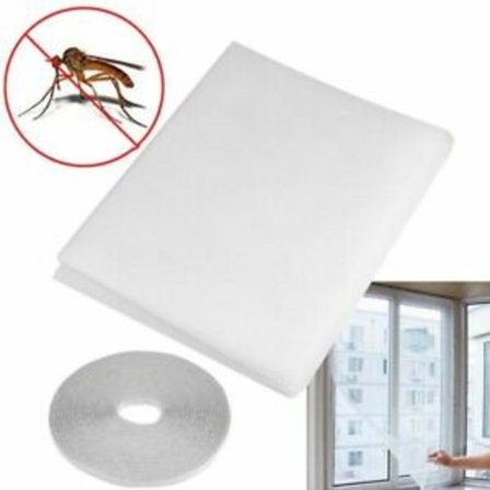 Myggnät för fönster inkl dubbelhäftande tejp 130 cm x 150 cm