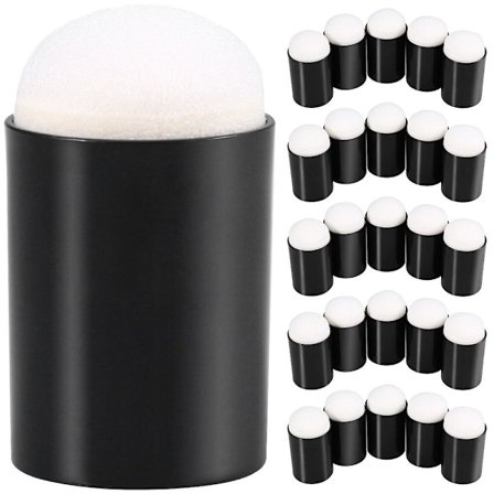 30-pak fingersvamp til maling - fingersvamp til maling - farvefingerstempler til børn (1,5 x 1,5 x 3 cm, sort)