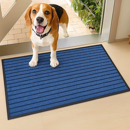 Sininen sisä- ja ulko-ovimatto 40x60 cm, liukumaton, vettä imevä kumimatto, kestävä lattiamatto