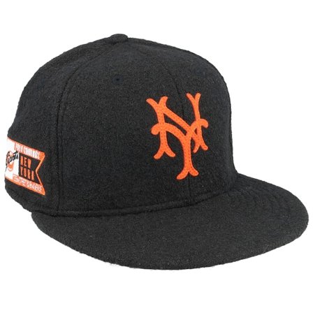 New Era - MLB Zwart fitted Cap - New York Giants Wool 59FIFTY Black Fitted @ Hatstore