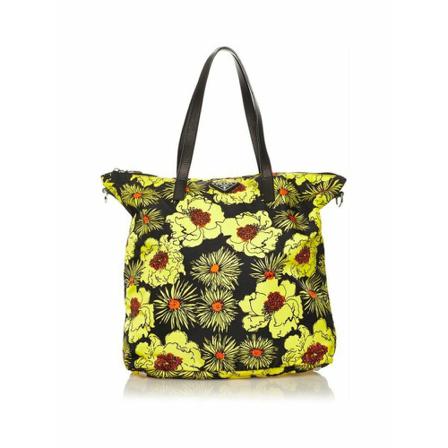 Prada Vintage, Tote Bags Geel, Dames, Maat:ONE Size,nylon