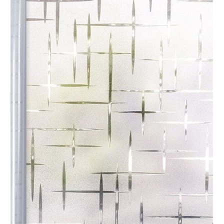 Vindusfilm for personvern, frostet vindusfilm korsmønster statisk feste