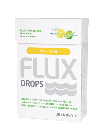 Flux Drops Sugetabletter Sitron/Lime, 30 stk.