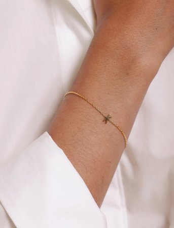 Design Letters Archetype Bracelet - A-Z Gold Plated - Gold - L:21CM