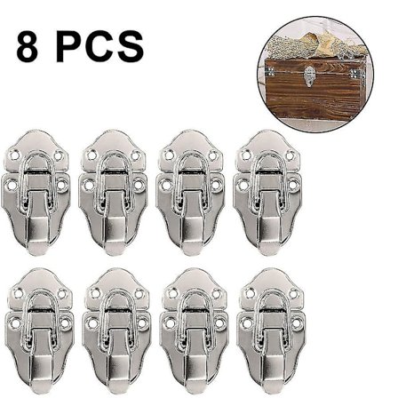 8-pack Retro Style Box Toggle Latch Antique Metal Duckbilled Hasp Latch Catch With Padlock Hole For Jewelry Box Cabinet