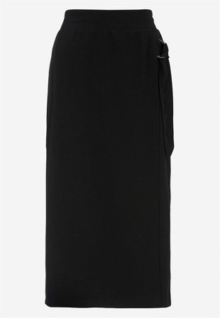 Soyaconcept - Fast slå-om nederdel i sort til damer i størrelse XL (44) - Cellbes